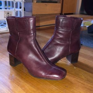 Nine West maroon leather boots